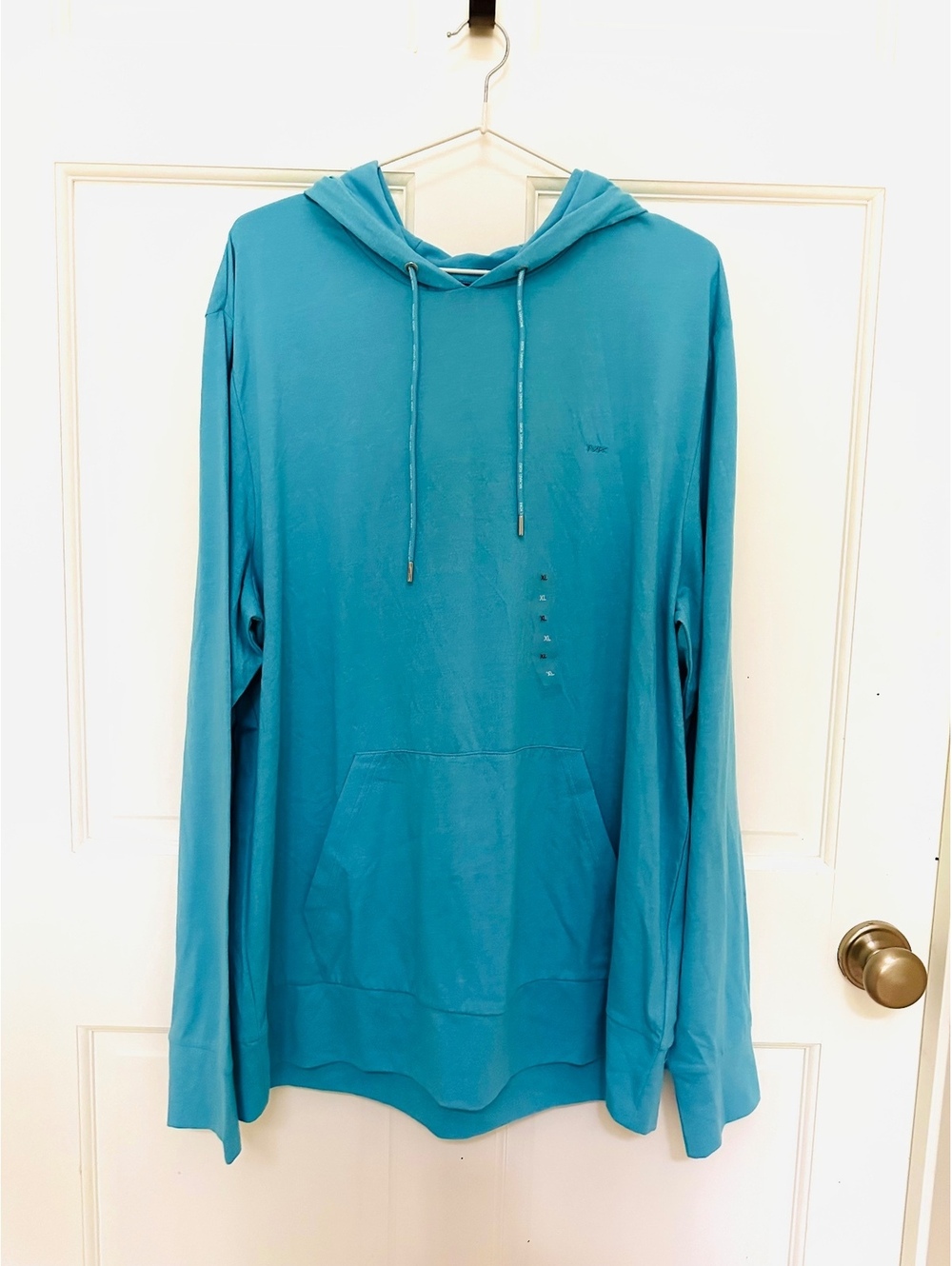 Brand New Lightweight Turquoise-Blue Michael Kors Pullover Hoodie Size XL
